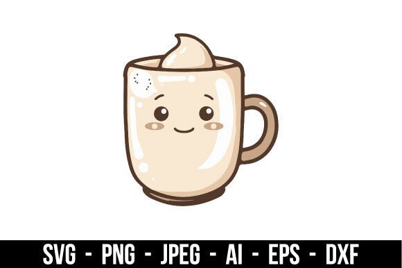 Caffeine Latte Coffee Cup Svg