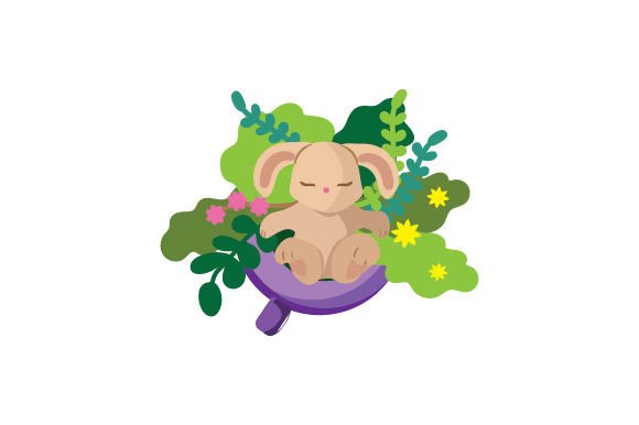 Easter Bunny in a Cup, Top View