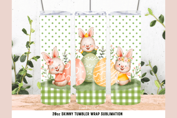 Easter Bunny Skinny Tumbler Wrap