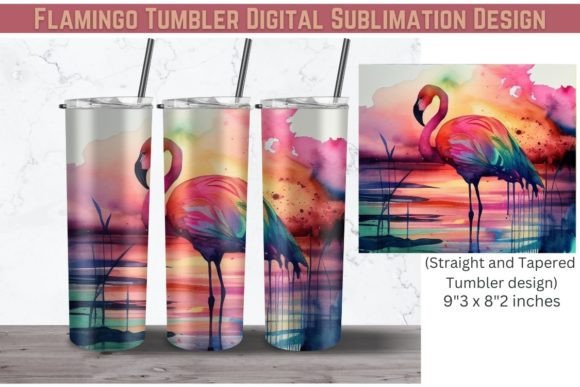 Flamingo Tumbler Alcohol Ink Tumbler