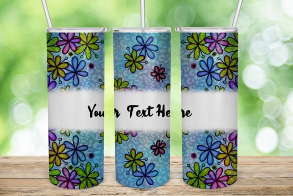 Floral Sublimation 20 Oz Skinny Tumbler