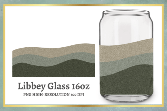 Green Glitter Swirl Libbey Glass Can