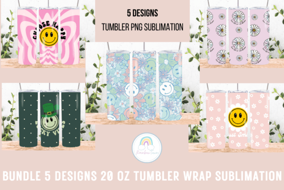 Groovy Skinny Tumbler Wrap PNG