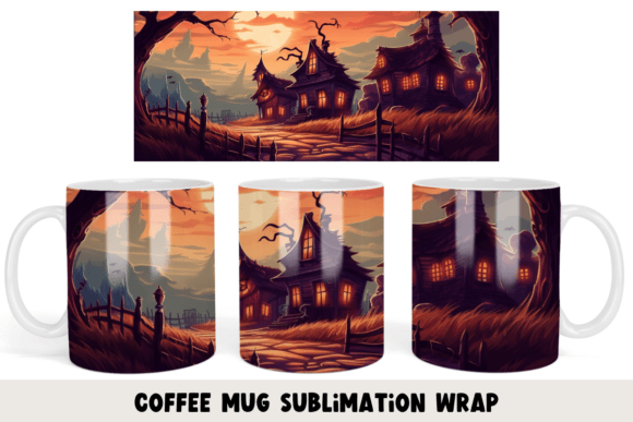 Halloween House Coffee Tumbler Mug