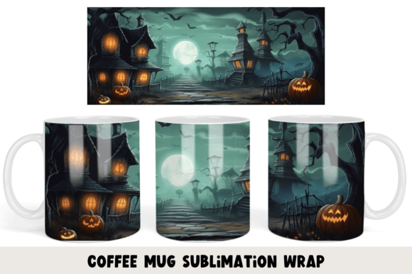 Halloween House Mug Wrap