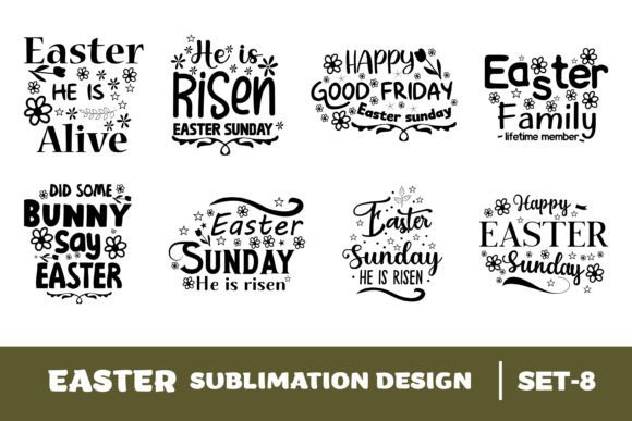 Happy Easter Sublimation Bundle Set- 8
