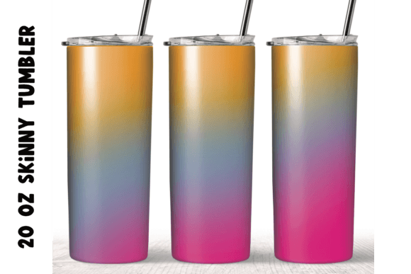 Hot Pink Ombre 20oz Skinny Tumbler Wrap