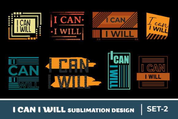 I Can I Will Quote Sublimation Bundle