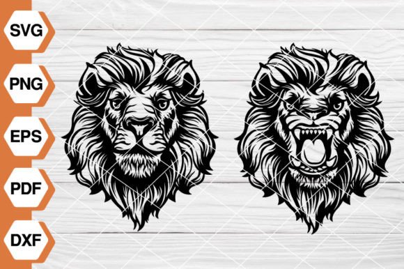 Lion Head SVG for Bold Embroidery