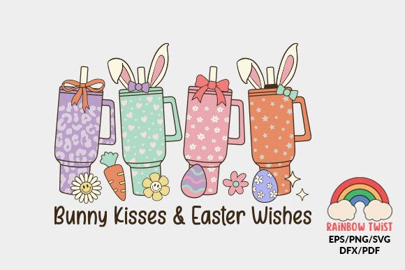 Retro Easter Tumbler SVG Sublimation