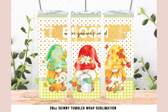 Spring 20 Oz Tumbler Wrap Sublimation