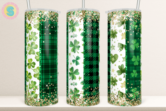 St Patrick’s Buffalo Plaid Tumbler Wrap