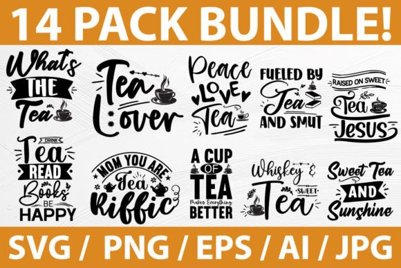 Tea Cup SVG Bundle