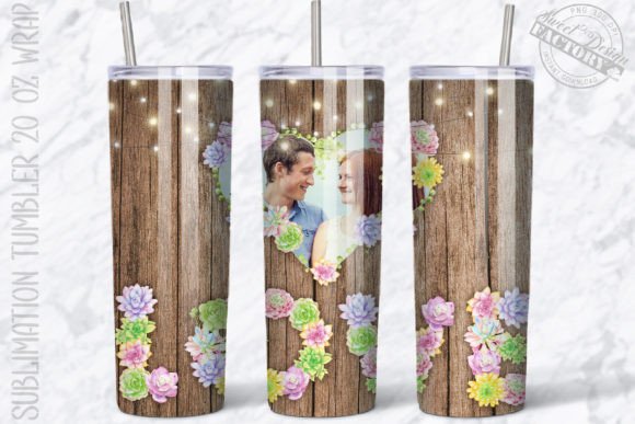 Valentine Photo Tumbler Template