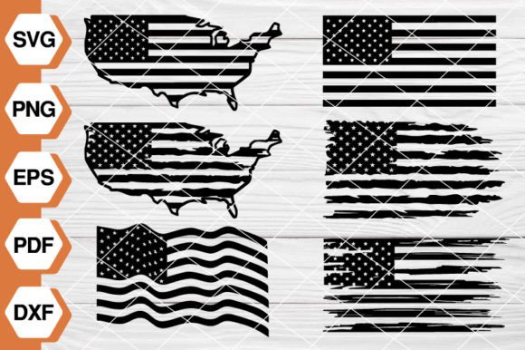 Wavy American Flag SVG EP-72