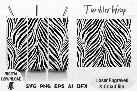 Zebra Tumbler Svg Design